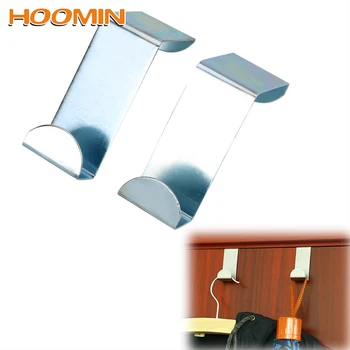 

2Pcs/Set Coat Storage Holder Hook Hat Bag Organizer Stainless Steel Door Straps Hanger Hooks Home Kitchen Cabinet Wall Door
