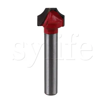 

6 x 12mm Tungsten Steel V Groove Router End Mill CNC Sharpen Bits Woodworking Cutter