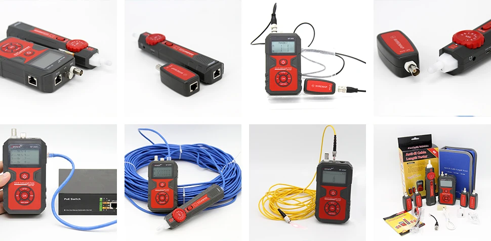 ЖК дисплей провода трекер кабель Tracer RJ45 BNC коаксиальный Длина тестер дефектоскоп