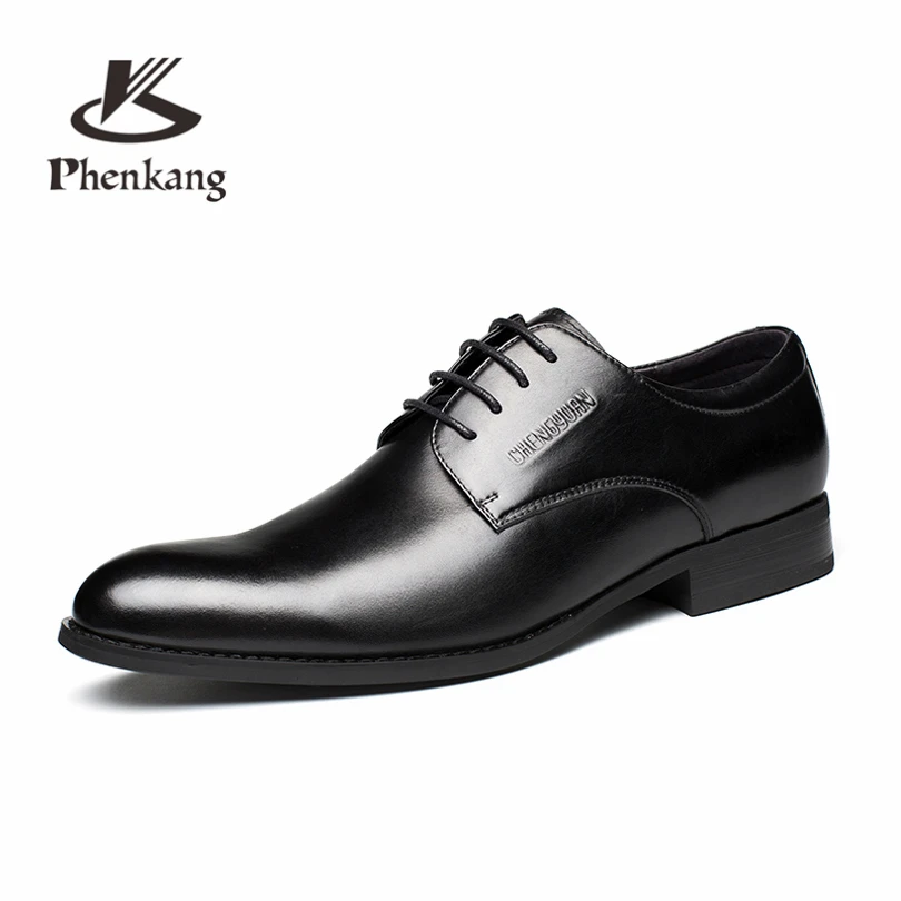 

CHENGYUAN men 's classic simple business suits black leather breathable gentleman shoes men' s wedding shoes 37-45
