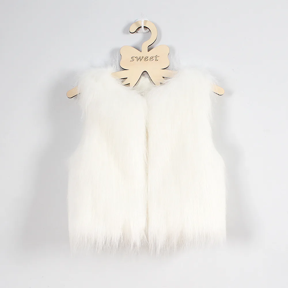 Cabolsa de Pele do Falso Colete para Menina Outwear do Bebê Menina Colete Outono Inverno Roupas Infantis Meninas Gilet Bodywarmer hh 17 Mamãe e Bebê