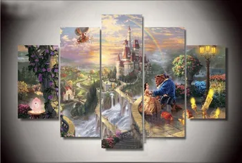 

5pcs/set mosaic full 5d diamond embroidery castle scenery diamond painting cross stitch square diamonds Multi-pictures crafts