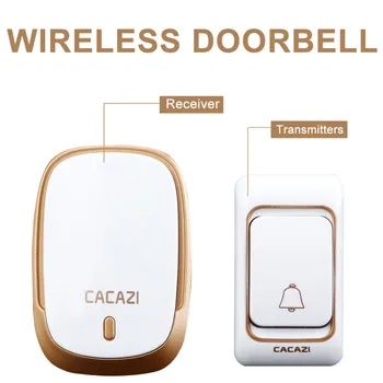 

1PC Wireless LED Ring Doorbell Remote Control 36 Rings 1 Transmitter 1 Receiver