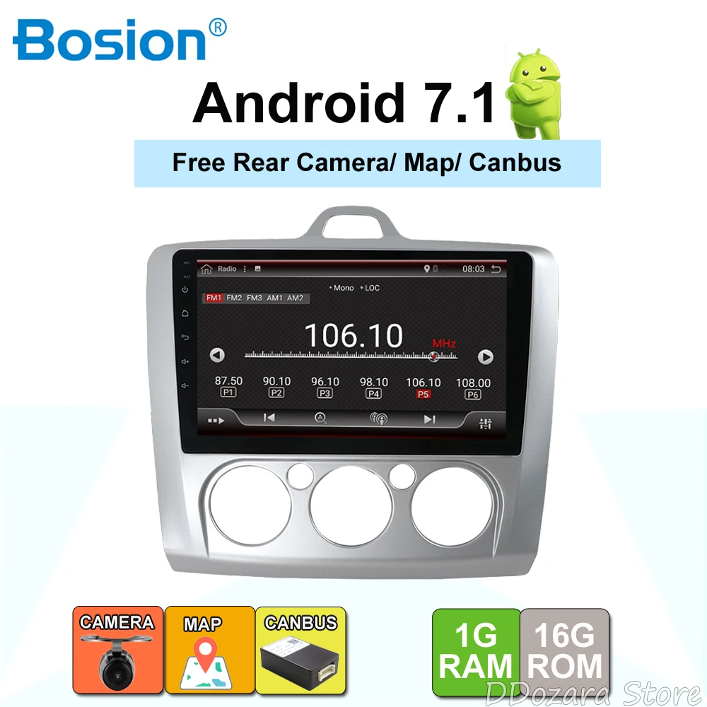 

Android 8.1 Car Radio Multimedia Player For Ford Focus Mk2 Mk3 2004 2005 2006 2007 2008 2009 2010 2011 GPS Navigation Camera