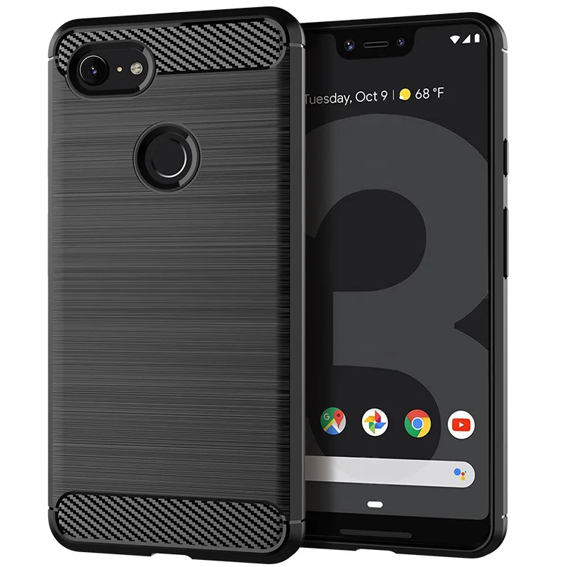 

For Google Pixel 3 3XL Case Soft silicone Carbon Fiber Armor Shockproof Protective back cover case for Pixel 3 XL phone shell