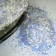 1/2"(1 мм) 040 белый с синим светильник сверкающие блёстки шестиугольные формы для геля нейл-арта и ремесла украшения