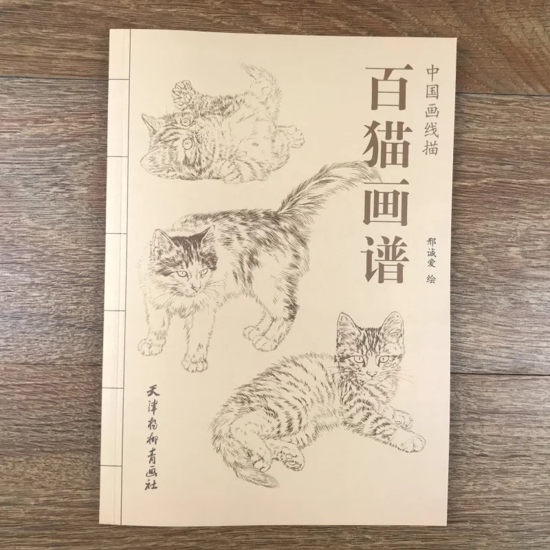 Tanio Chiński rysunek linii i sto kot tygrys smok zwierząt
