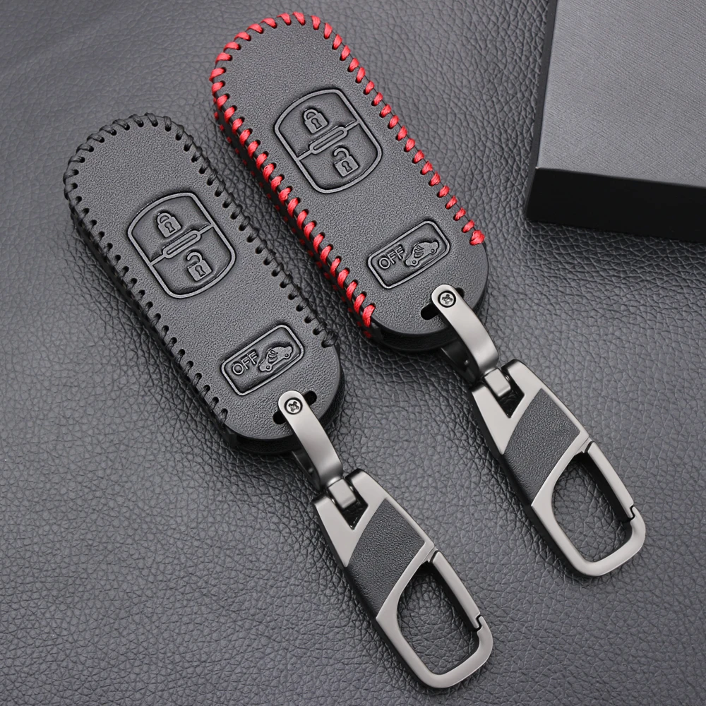 

Genuine Leather Car Key Cover FOB Case For Mazda 2 3 5 6 CX5 CX-5 M2 M3 M5 M6 GT 2015 2016 2017 With 3 Buttons Key Car-styling