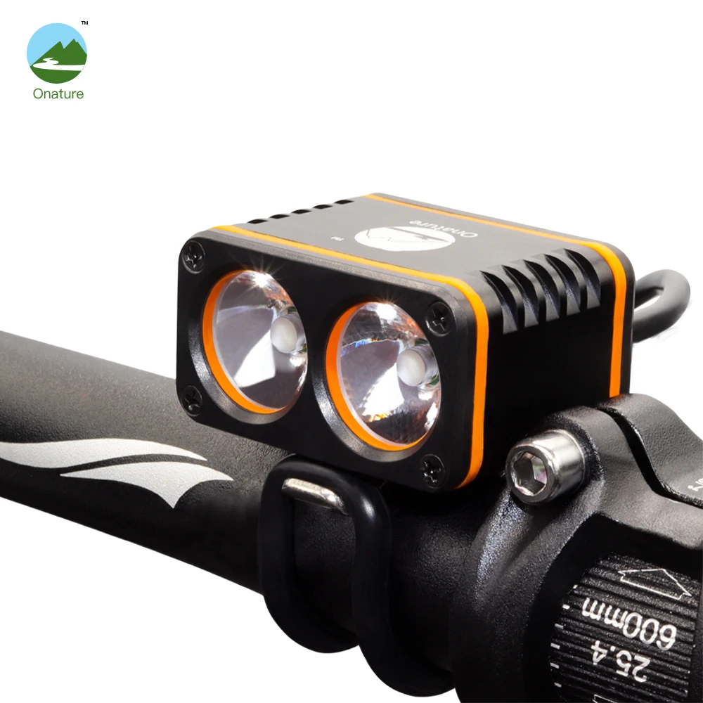 

Onature powerful mtb light front without battery pack 1500 lumens cycle bicycle helmet light voltage 4.2V LED Mountain Bike Lamp