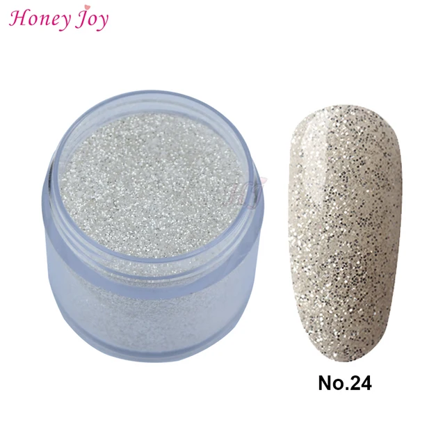 Buy 28g/Box 24 Silver Clitter Easy To Use Dip Powder Nails Dipping Nails Long