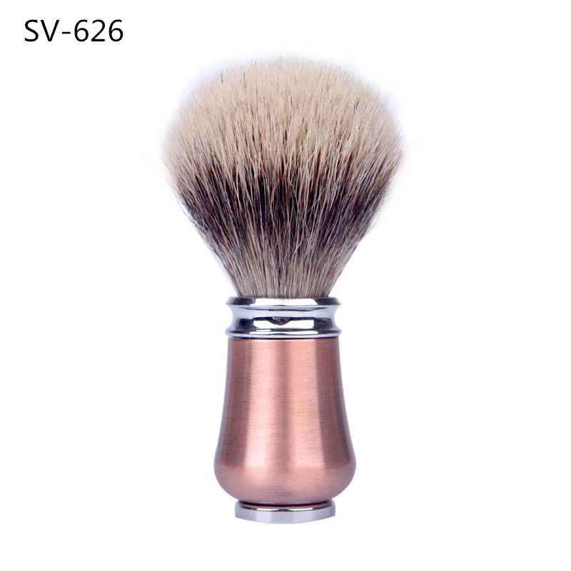 Bronze de Metal Lidar com Rosto Pincel de Barba Alta Qualidade Classe Badger Cabelo Barba Barbear Art Brush Maquiagem Cosméticos Uma Sv-626