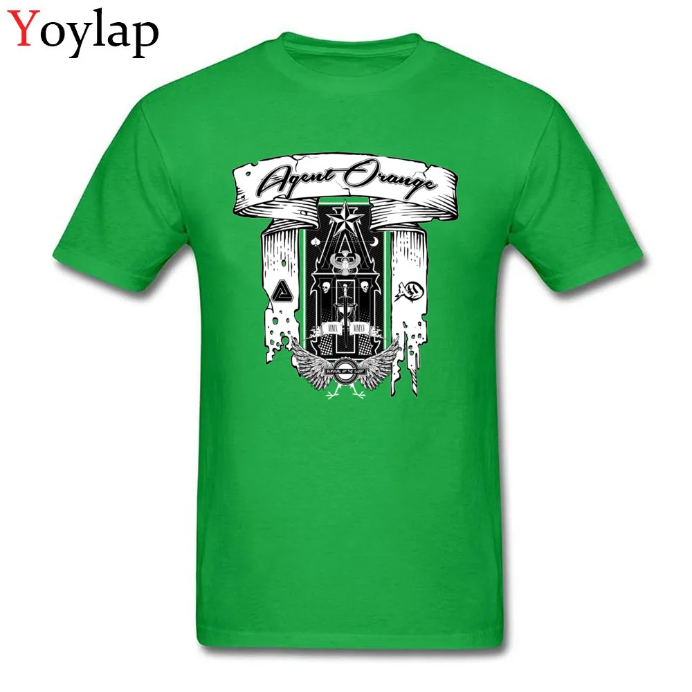 Prevalent Leisure Tops Shirt O-Neck Summer Fall 100% Cotton Fabric Short Sleeve T-Shirt for Adult Tarot Print Sweatshirts green