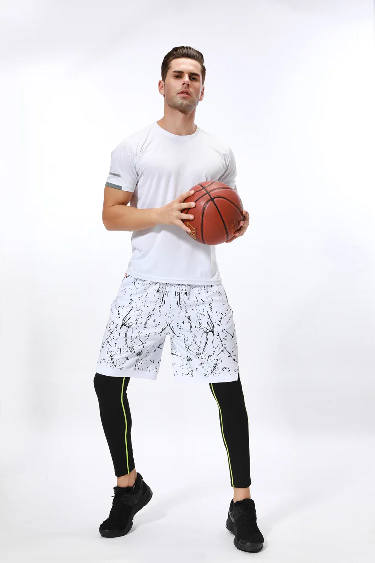 Мужские сетчатые спортивные баскетбольные шорты с карманами для тренировок и фитнеса кототкое быстросохнущее повседневные шорты