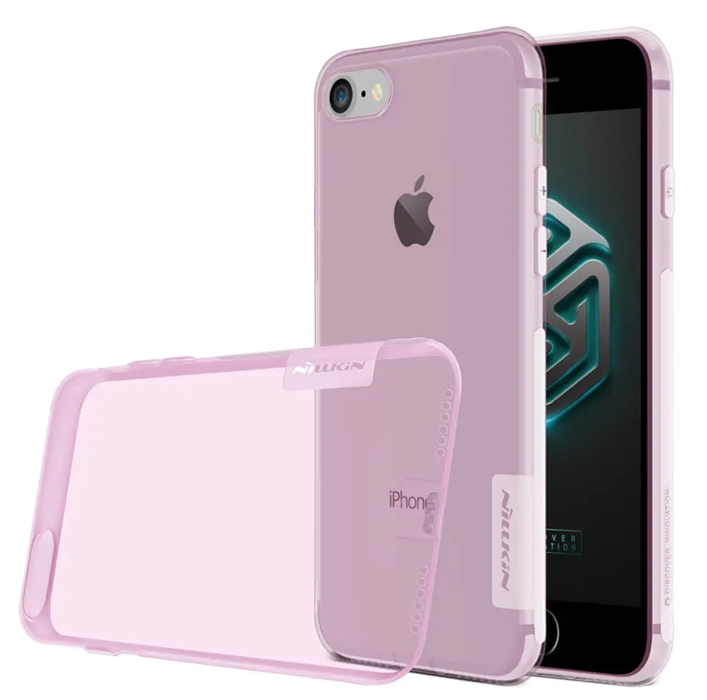 Чехол для iPhone se 2020 se2 7 8 Plus чехол NILLKIN Nature прозрачный ТПУ ультратонкий силиконовый