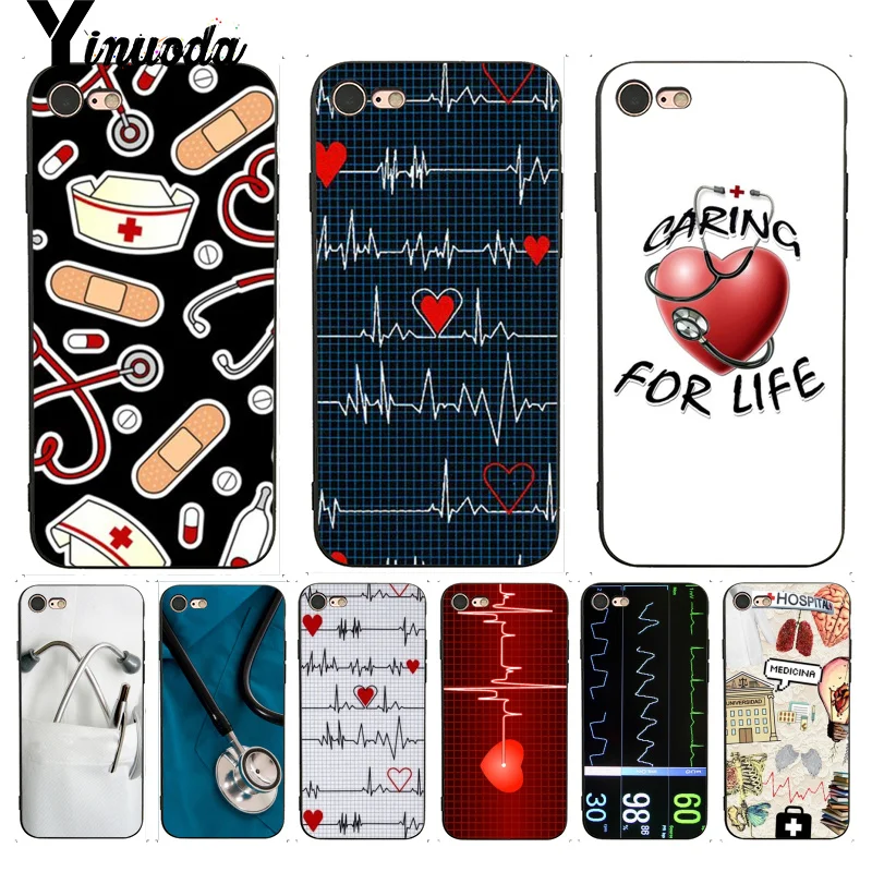 

Yinuoda For iphone 7 6 X Case Nurse Medical Medicine Health Heart Upscale Phone Case for iPhone 7 X 6 6S 8 Plus 5 5S SE 5C Case