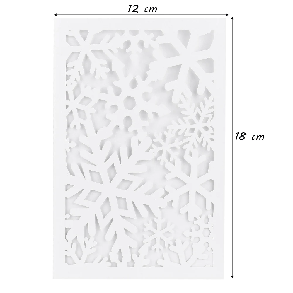 40 PCS Romantic Carved Snowflake Pattern Wedding Cards Delicate Hollow Out Invitation Cards for Par - 32761036423