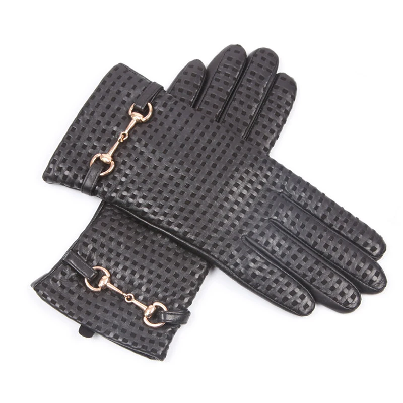 autumn-winter-woman-genuine-leather-gloves-imported-sheepskin-wool-lined-fashion-metal-button-driving-female-mittens-el044nz