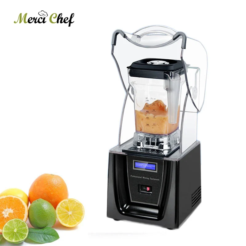 ITOP 1.5L Commercial Smoothie Blender Electric Juicer Mixer White/Black Anti-knock Cover Professional Blender Ice Crusher