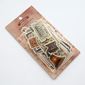 Retro smelly life paper diary Scrapbooking sticker Decoration label 1 lot = 1 pack = 60 pcs - Цвет: 6