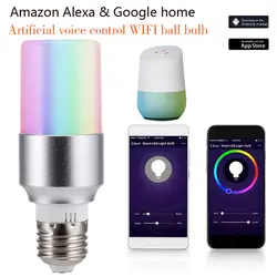 Smart Wi-Fi лампочки 7 Вт RGB Магия света Лампа пробуждения фонари, совместимых с Alexa и Google помощник E27 E14 B22