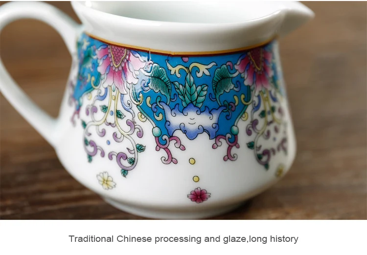 Передничек Цвет Эмаль Фарфор ярмарка чашки 170 мл Керамика ча хай ручной работы минуту Чай посуда китайский кунг чашки Fu