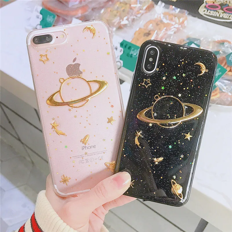 Планет цвета: прозрачный черный чехол для IPhone6/6S/6Plus/iPhone7/7plus/iPhone8/8Plus/X/XS/iPhoneXR/iPhoneXS MAX