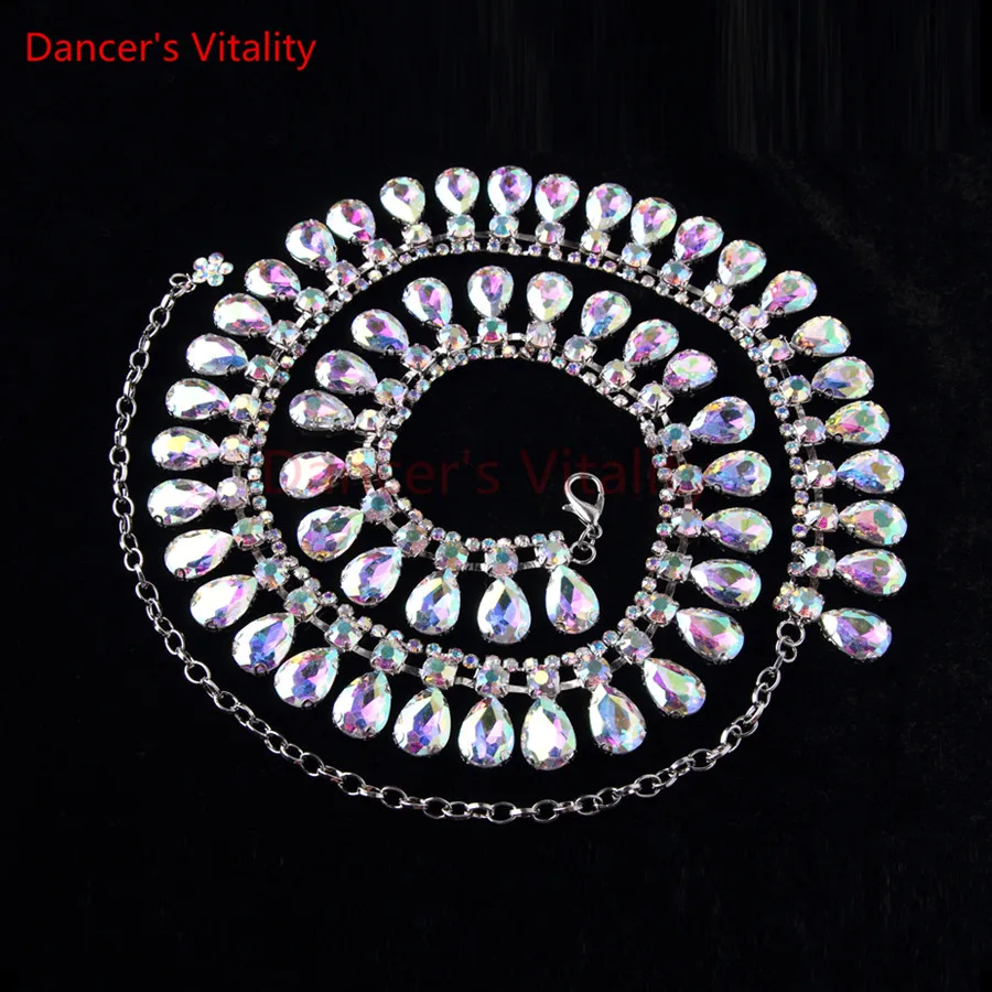 Buy Luxury Rhinestone Chain Belt For Women Dance Belly