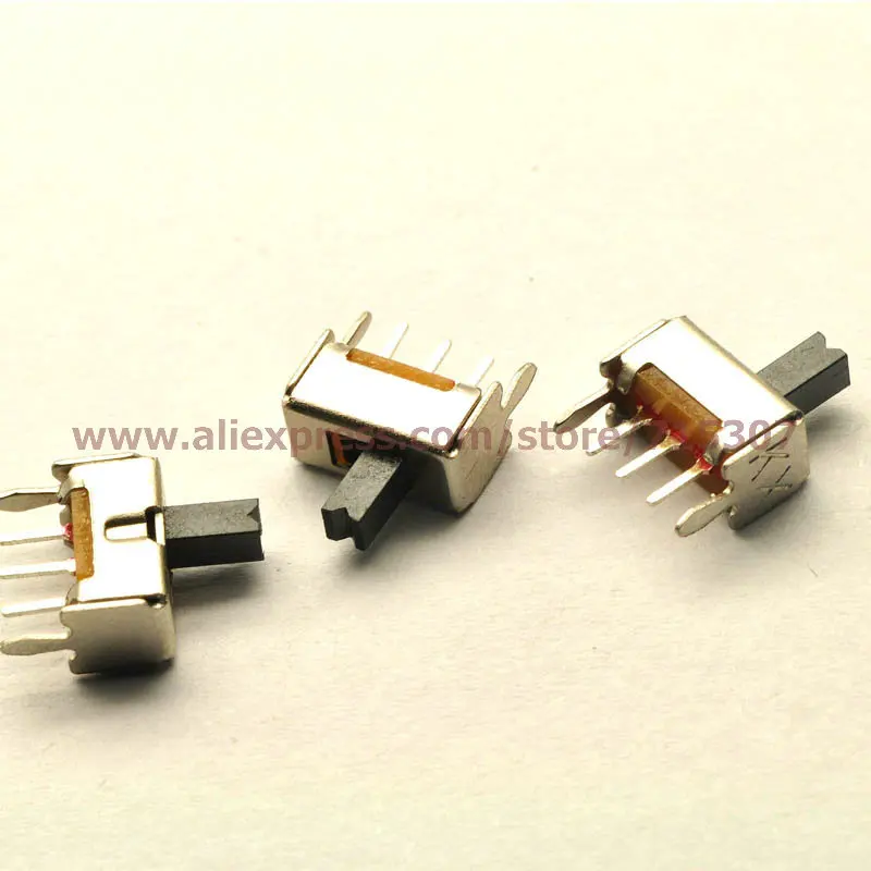 

PHISCALE 100pcs SS12D07VG4 on off small toggle switch with stand 4MM handle height 3pin