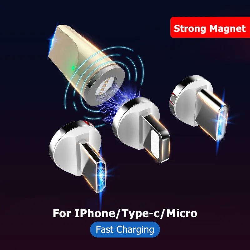 

Magnetic Cable Adapter For Iphone Samsung Magnet Micro USB Connector Type C Charge Adapter For IPhone Android Charging Cables