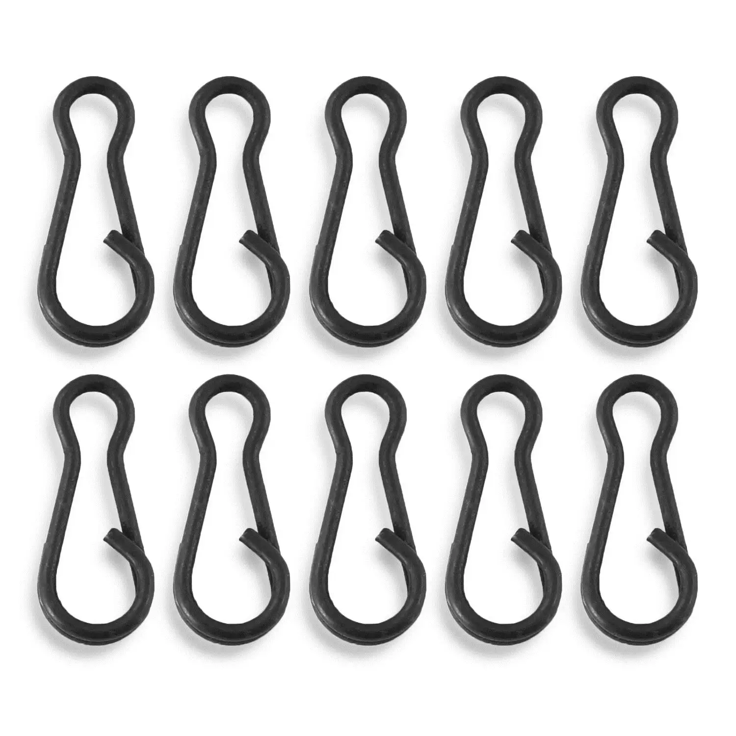 

Matte Black Multi Clips Carp Fishing Tackle Quick Change Clips Rigs Swivels Leads Links 1.2cm/0.34in