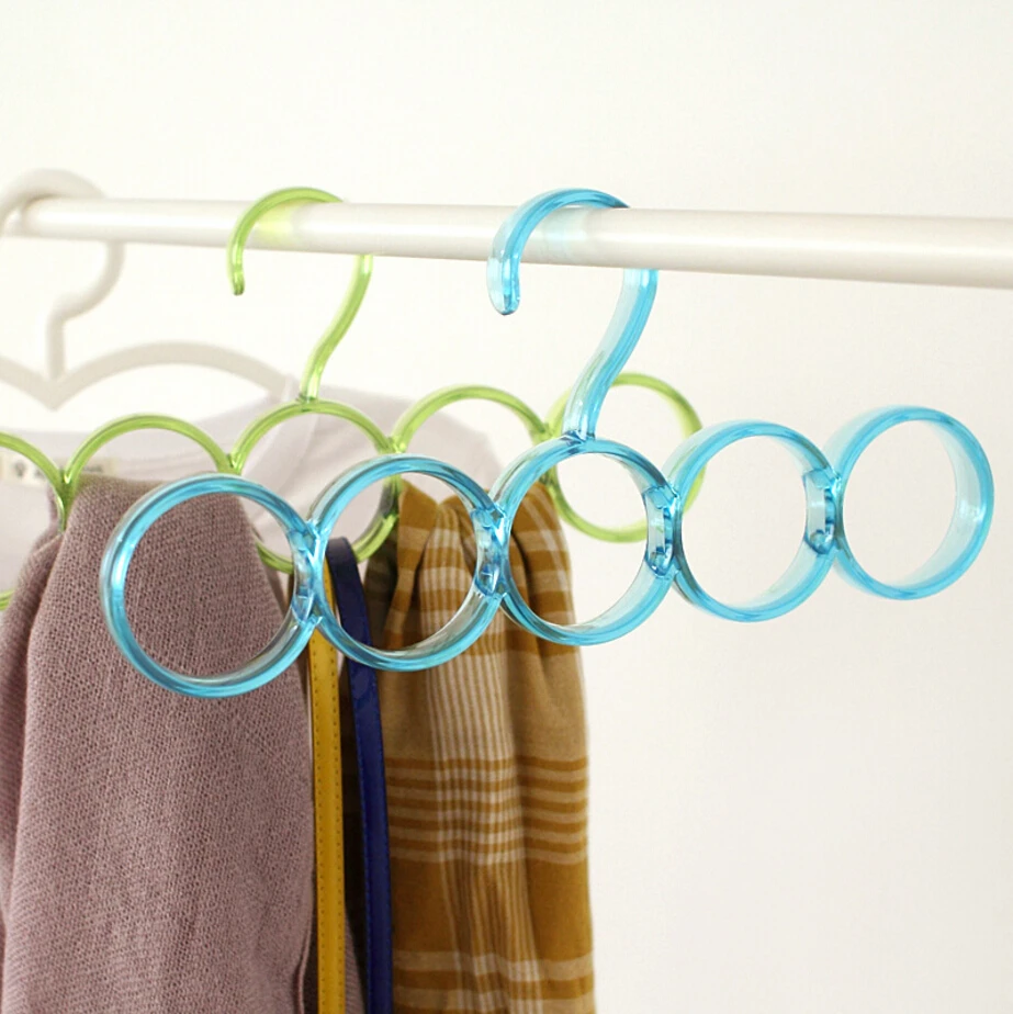 Circle Scarf Hanger Frame Underwear Folding Belt Magic Hanger Shelf