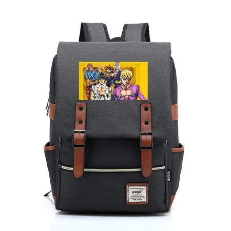 Горячая JoJo Необычные приключения рюкзак для мужчин подростков студентов школьный женский рюкзак для девочек и мальчиков дорожная сумка через плечо - Цвет: 14