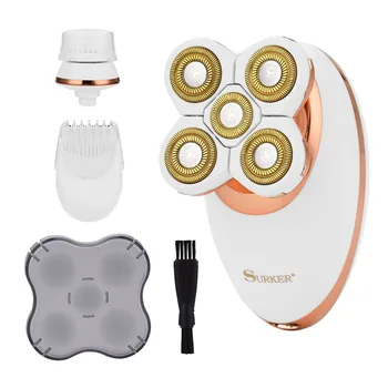 

3 In 1 Electric Women Shaver Razor Lady Epilator Arm Leg Armpit Body Hair Remover Female Trimmer Rechargeable Face Brush
