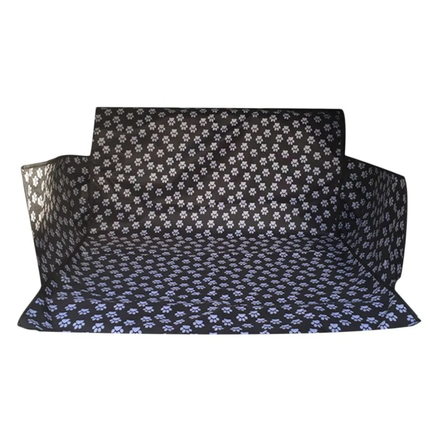 

Pet Dogs Car Seat Covers Black Paw Pattern Waterproof Oxford Fabric Car Trunk Mat for Pets Dogs Cats Travel Accessories