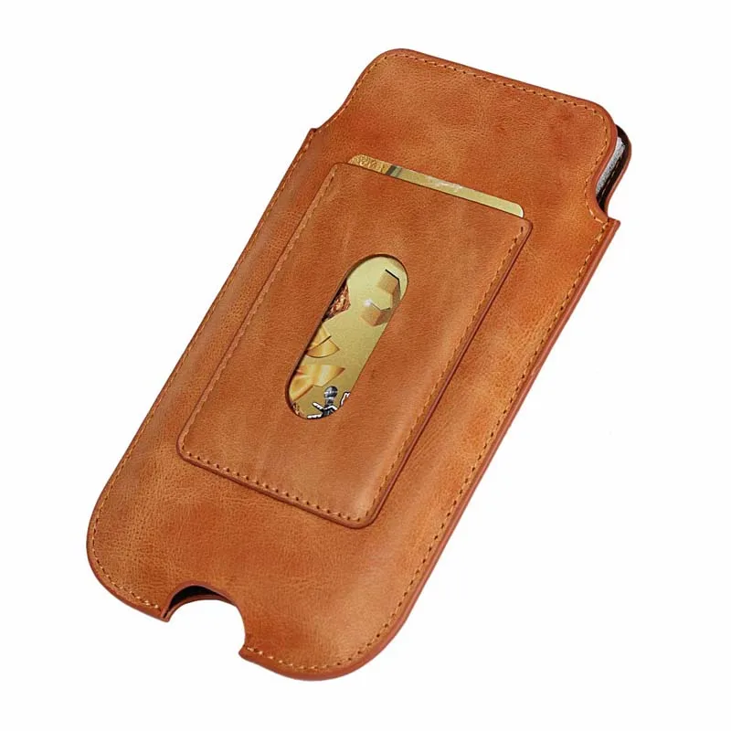 

4.7 5.0 5.5 inch Real Cowhide Genuine Leather Sports Wallet Mobile Phone Bag Belt Pouch Holster Bag Pocket Outdoor Cover JS0842