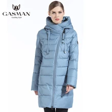 GASMAN 2018 Fashion Women Down Jacket Medium Length Hooded Thickening Bio Down Parka Female Windproof Overcoat Plus Size 5XL 6XL