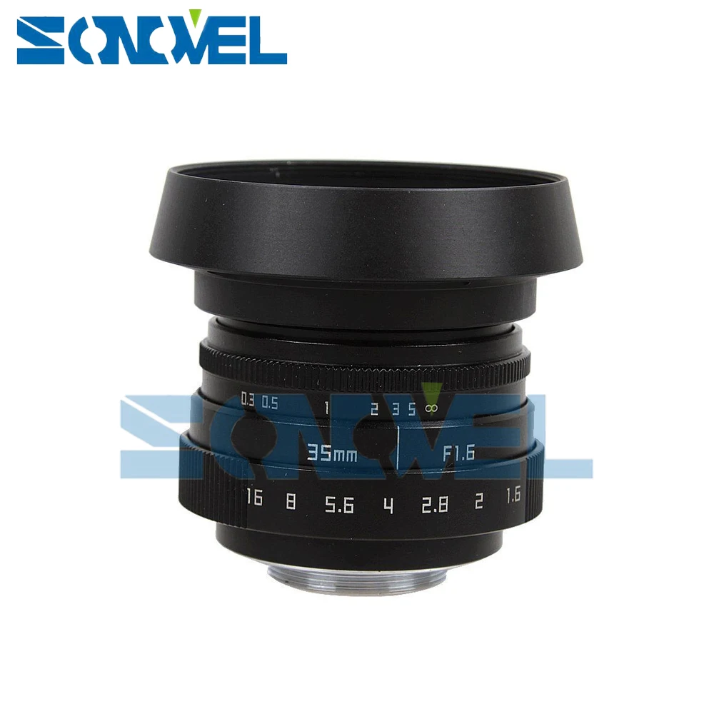 Fujian 35 мм F1.6 CCTV объектив C крепление + бленда для Olympus Panasonic Micro 4/3 G7 G10 GH3 GH2 GH1 GX1 GF6 GF3 EPL5