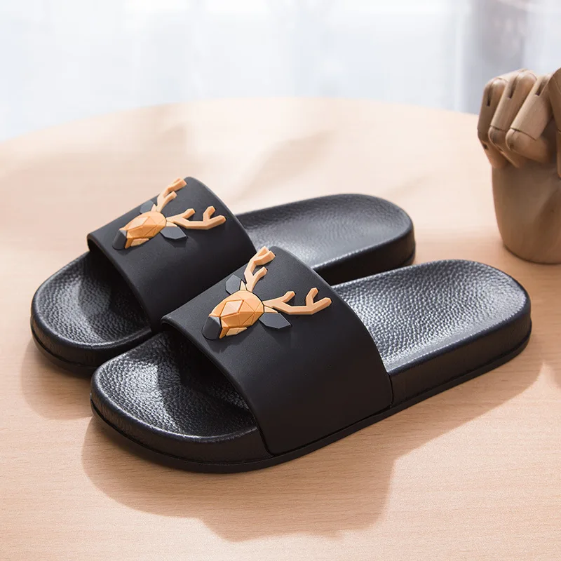 

5D Women Summer Slippers Cartoon Deer Slide Sandals Slides Flats Beach Slides Home Slippers Sandals Women Shoes Dropshipping