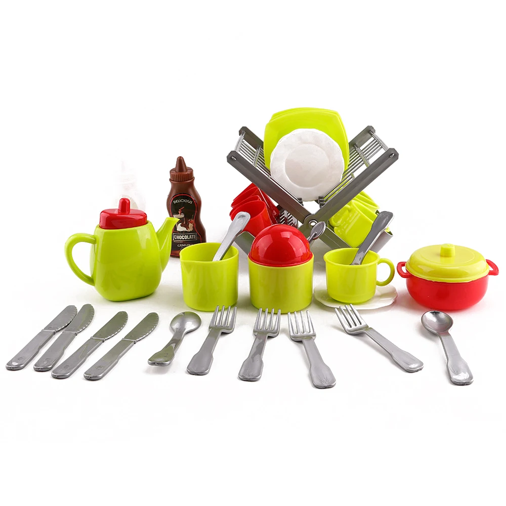 

Kitchen Toys Tableware Mini Cute Coffee Tea Set Pretend Play DIY Kitchen Toys for Children Christmas Gift