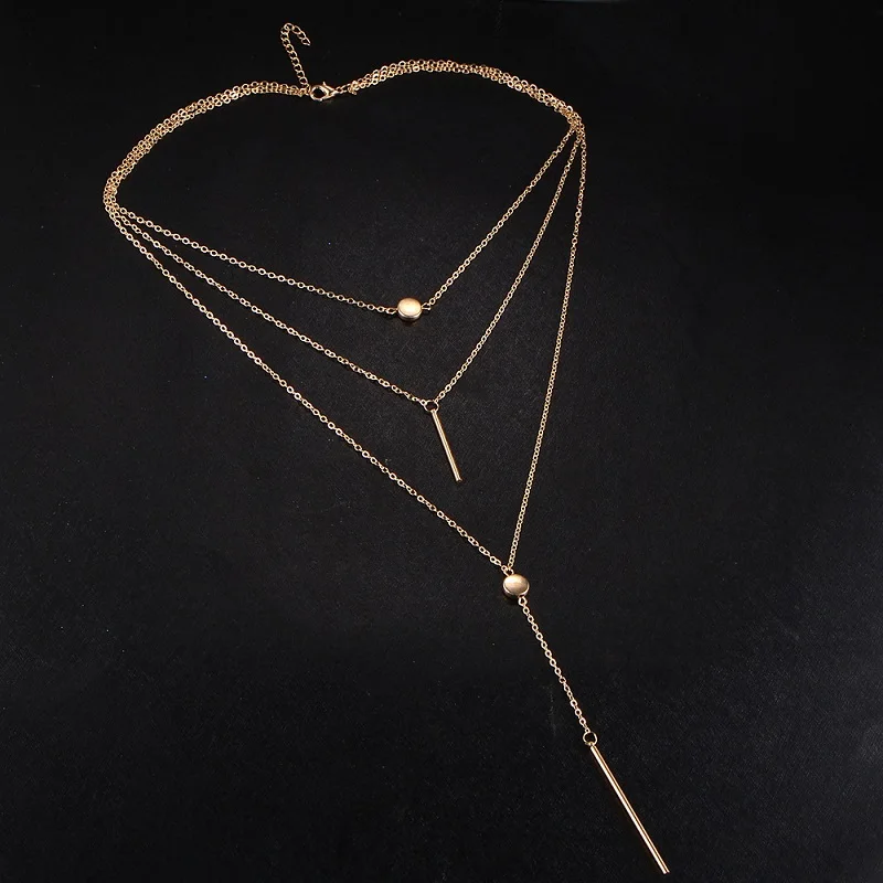 H:HYDE New arrival punk style metal bodychain Fashion gold color chain sexy Choker Necklaces for Women Fashion Jewelry