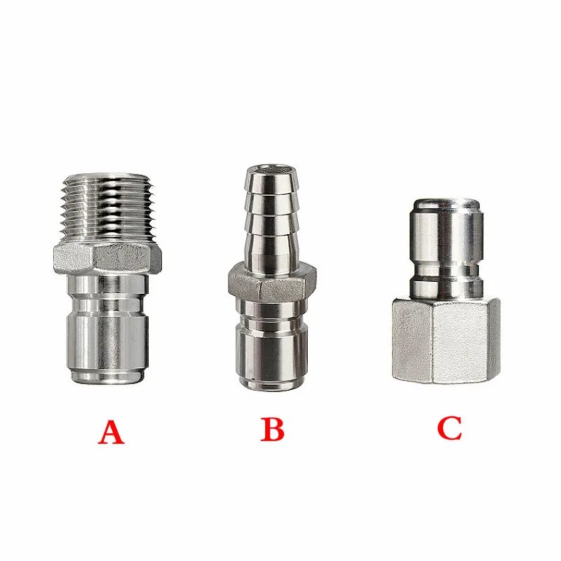 2Pcs Male Quick Disconnect Fittings Connector adapter Food Grade SUS304 For Home Beer Brewing 1/2 NPT Thread / Barb Hose | Обустройство