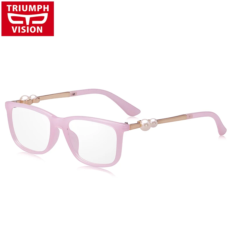 TRIUMPH VISION жемчужные оправы для очков Черепаховые очки женские модные квадратные оправы прозрачные линзы женские очки для близорукости - Цвет оправы: 003