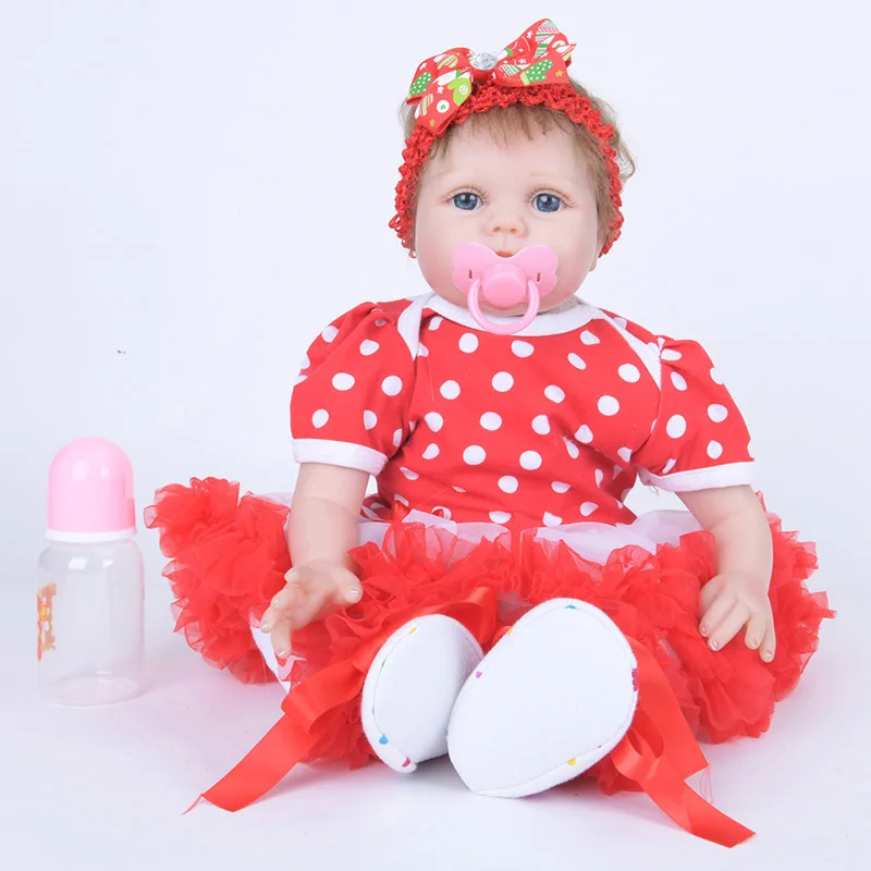 

American Girls Dolls with Red Dress Bebe Reborn Babies Dolls for Sale Educational Model Toys for Kids SB5560 Menina nerf Doll
