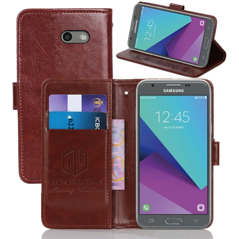 

GUCOON Vintage Wallet Case for Samsung Galaxy Wide 2 5.5inch PU Leather Retro Flip Cover Magnetic Fashion Cases