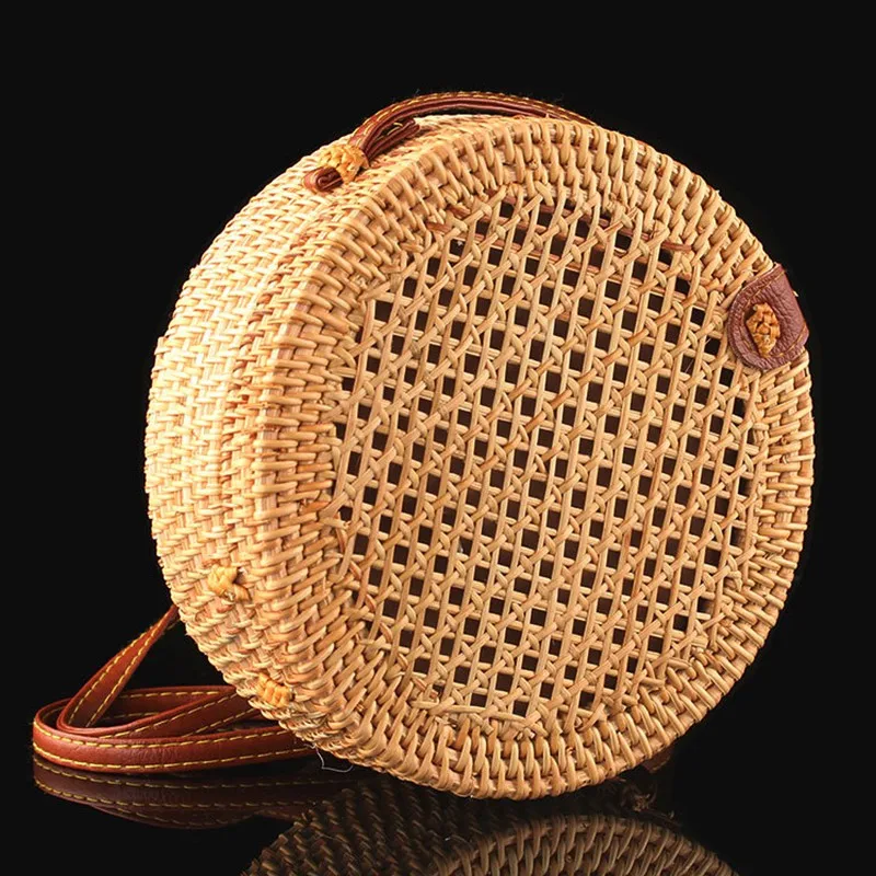 

Multi-purpose Beach Rattan Bag Makeup Organizer Cosmetics Shopping Women Straw Storage Tote Summer Handbag Shoulder Bag