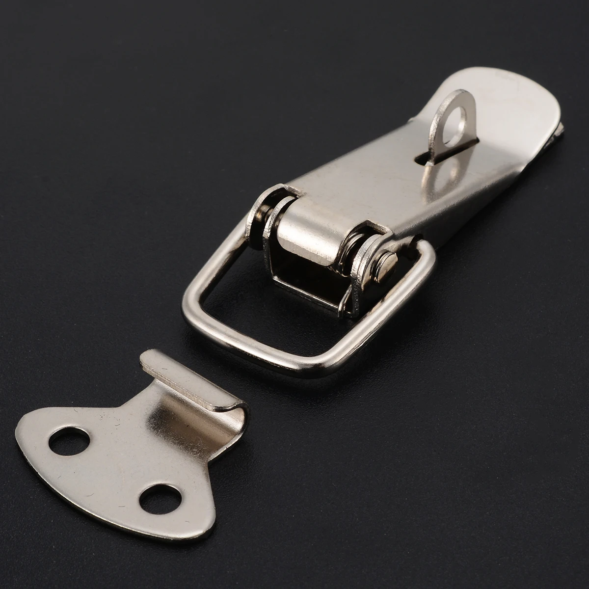 Mayitr 4Pcs Stainless Steel Spring Toggle Latch Catch Hasp Lock For Case Chest Box Locks