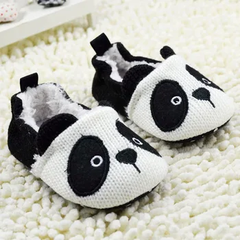 

New Cartoon Panda Baby Infant Crochet Knit Soft Crib Shoes Walking Shoes