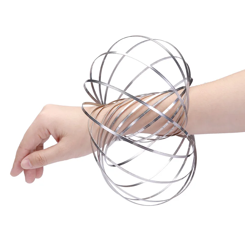

Toroflux Amazing Flow toy Torofluxus Flow Ring Metal Toys Kinetic Spring Funny Outdoor Game Intelligent Relax Toy Fidget Spinner