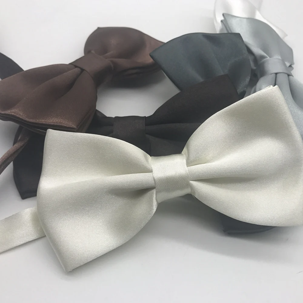 

Men Skinny Bowtie Solid Fashion Bow tie Black White Grey Bow tie Men