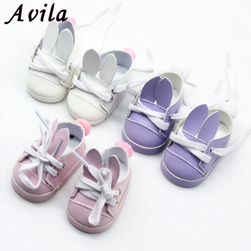 1 Pair Doll Shose 7cm for 43cm born baby Dolls shoes for Reborn Bebe